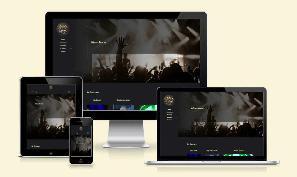 Website van Vekma Events